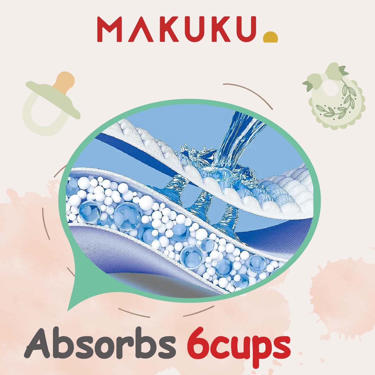 Absorbs 6 Cups