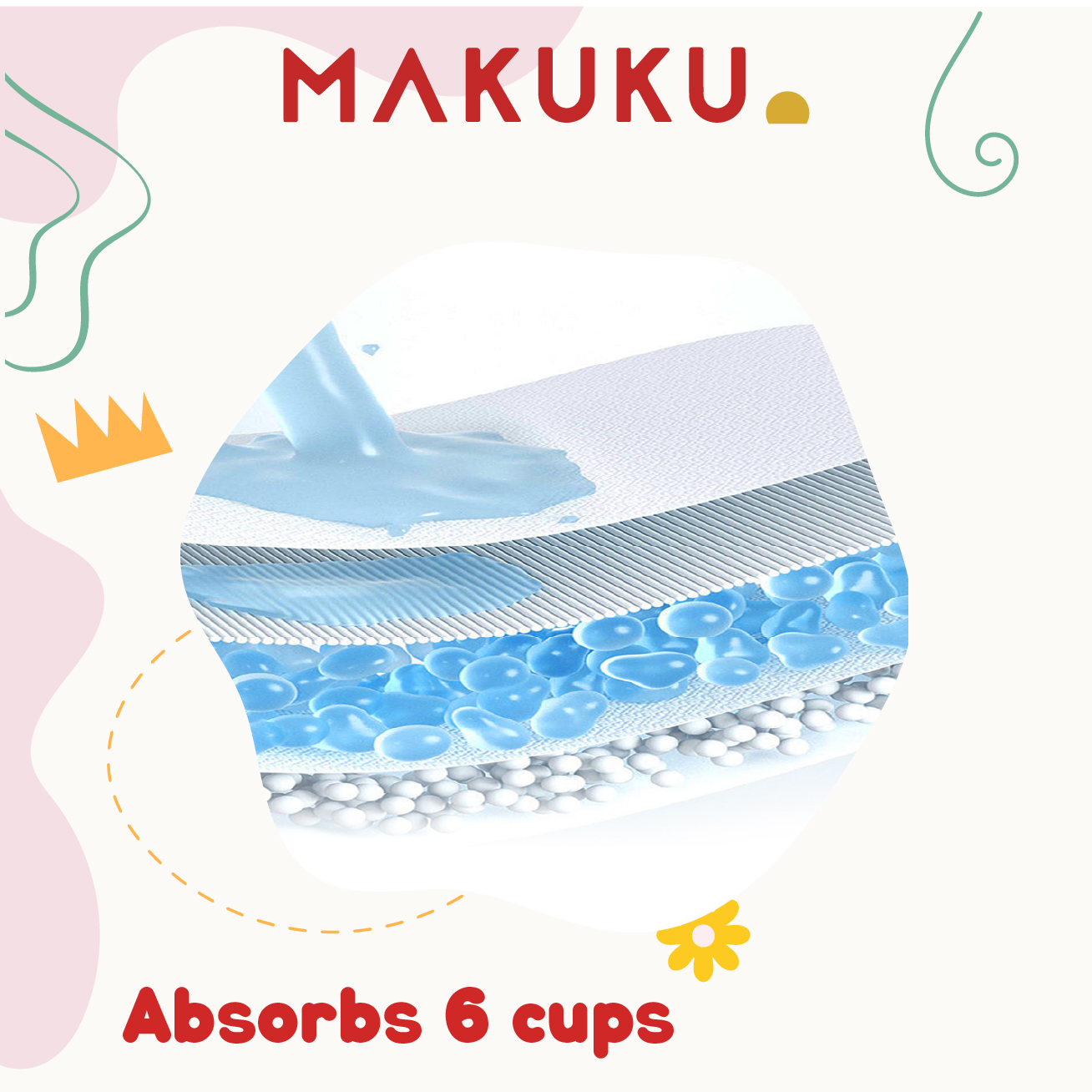 قوة امتصاص حتى ٦ اكواب